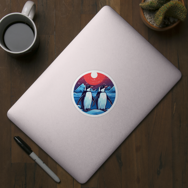 Penguin in Ornmament, Love Penguins by logiamerch